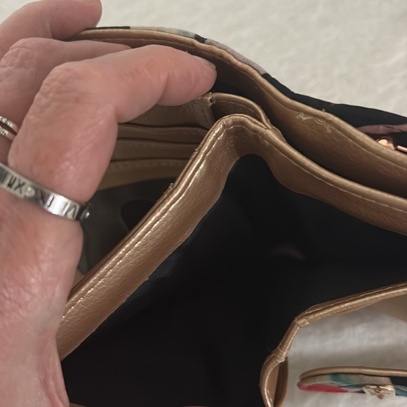 Buxton Floral Women's Black and Multicolor wallet/ Clutch - Picture 7 of 10